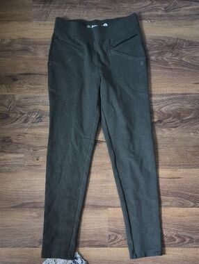 Betabrand Dress Pant Yoga Pants Olive Green Stretch Pull On Women's Small Long